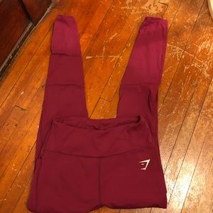 Maroon Gymshark leggings Aspire